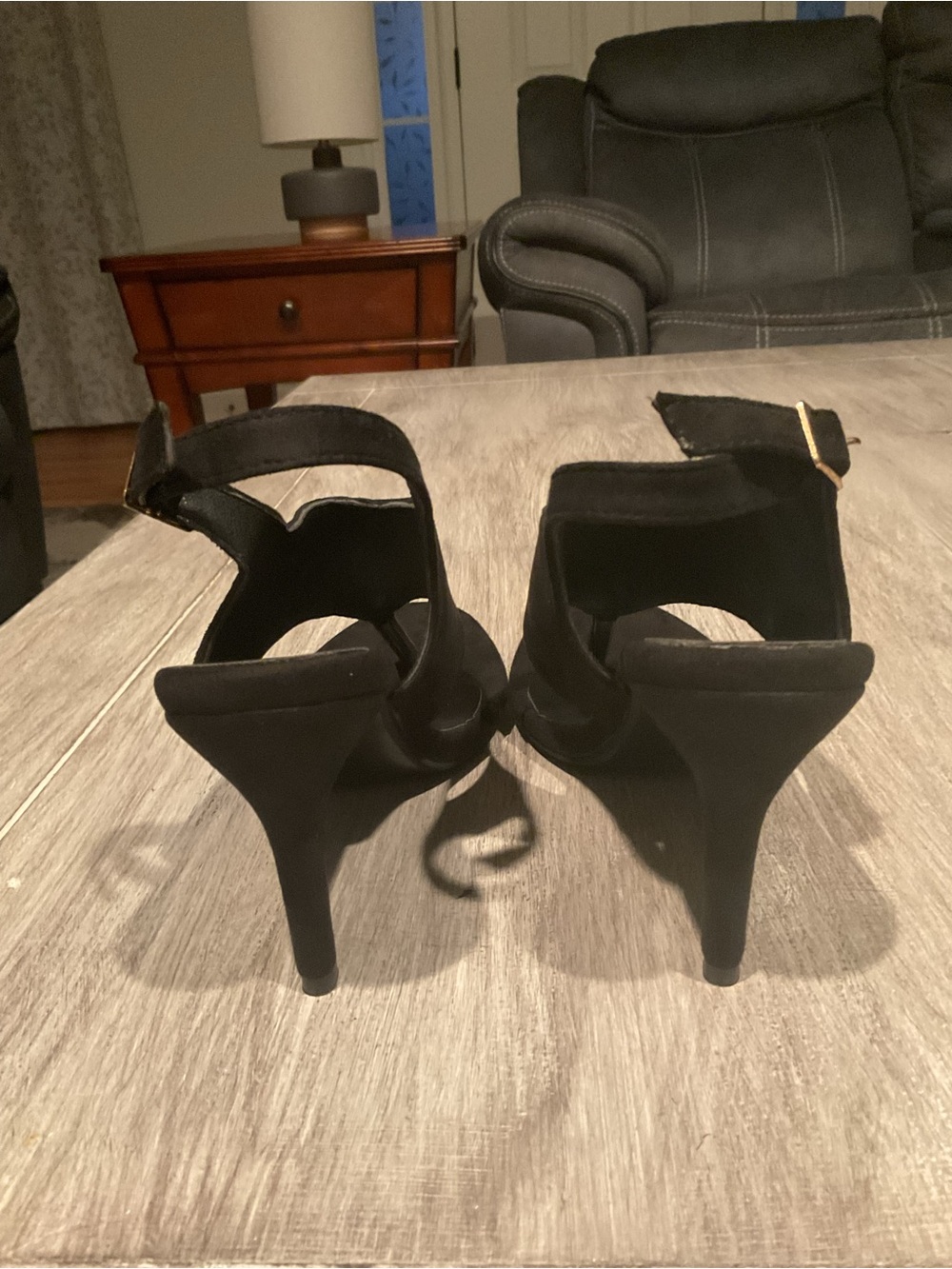 Classic Black Thong Slingback Heels - Women - Picture 4 of 7